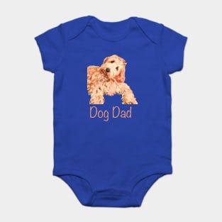 Adorable puppy dog with Dog Dad phrase! Baby Bodysuit